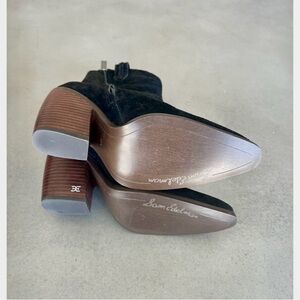 Sam Edelman Black Suede Ankle Boots